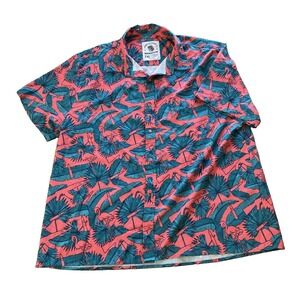 Savage Tacticians AK Tropical Shirt Mens Sz 2XL Snap Flamingo Hawaiian Stretch